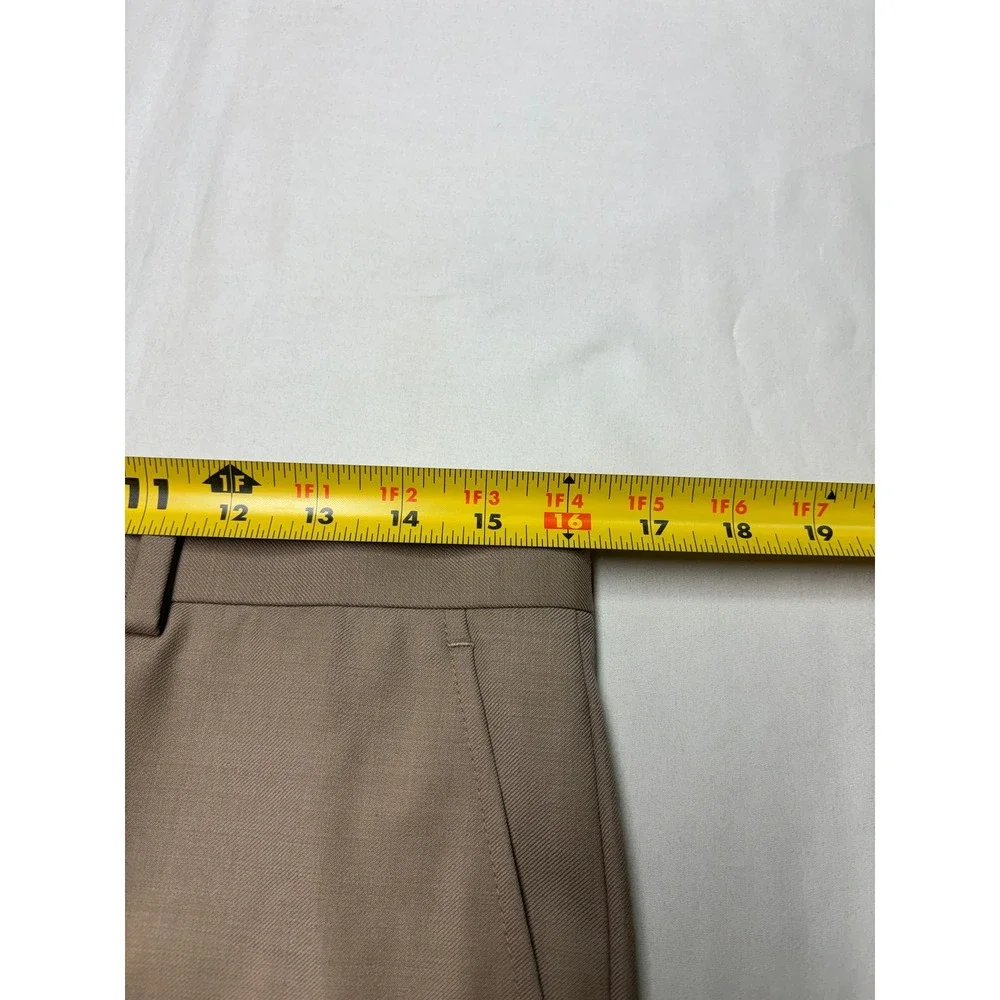 Mantoni Milan Italy Tan Super 140s Virgin Wool Dress Pants Mens 38/32 L30 M40901